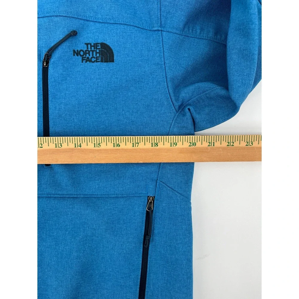 The North Face Mens‎ WindWall Softshell Jacket Blue Heather Full Zip Small S/P